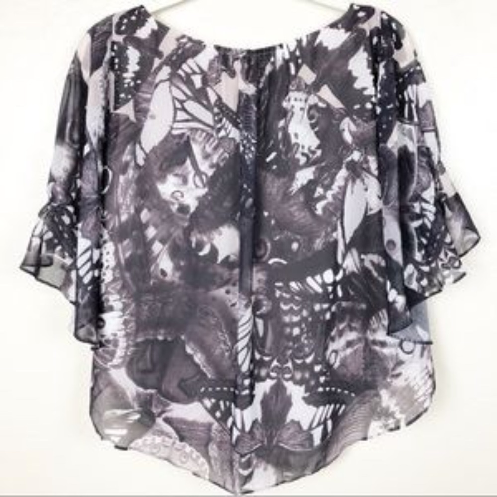 π¦ Ted Baker London, Capra Butterfly Batwing Ruffled Blouse - Picture 10 of 16